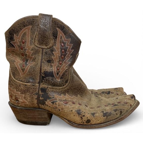 Lucchese Shoes - Lucchese Diva Savina Cowboy Boots Brown 7 B Western Ankle Limited Edition